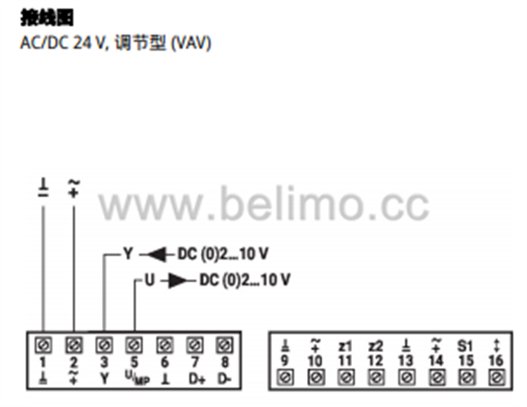 瑞士BELIMO搏力谋 风管压力控制器 VRU-D3-BAC