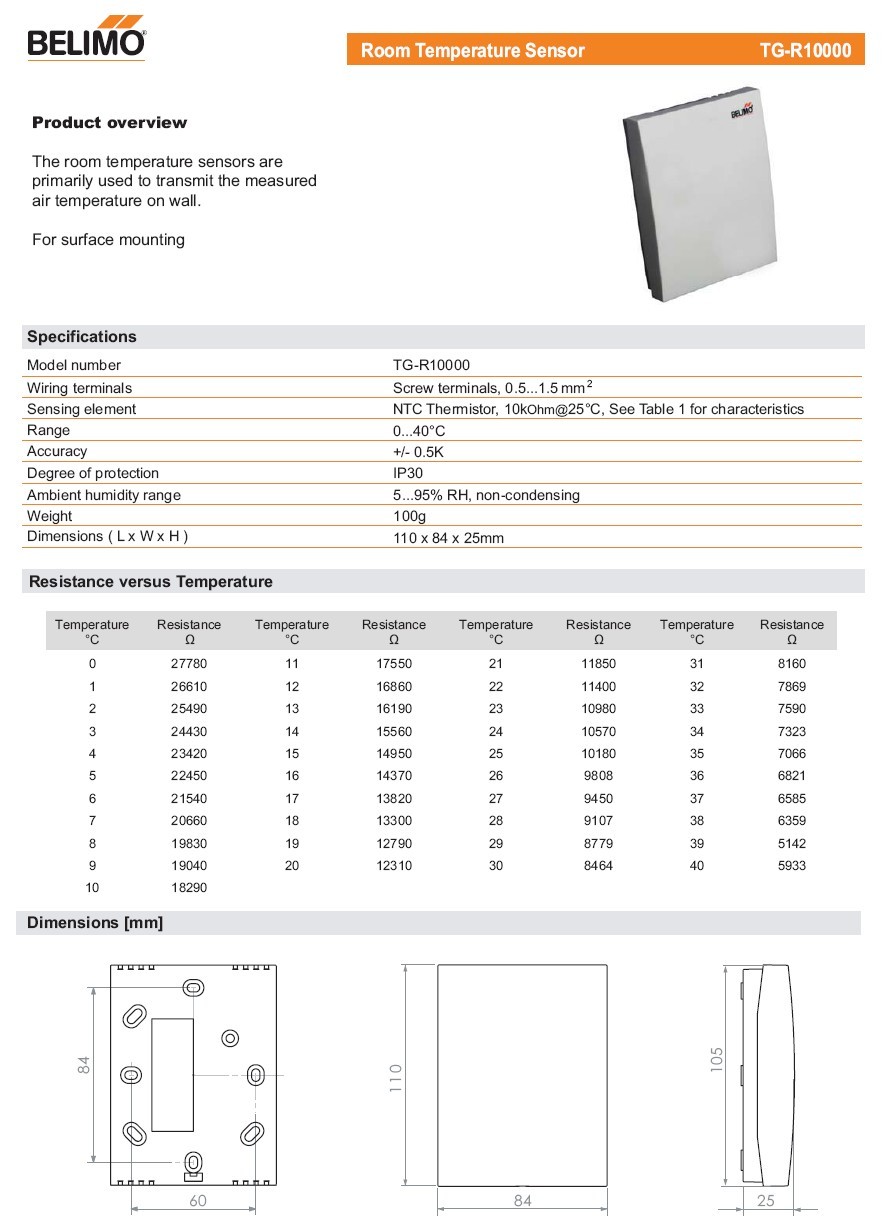 TG-R10000温度传感器技术资料