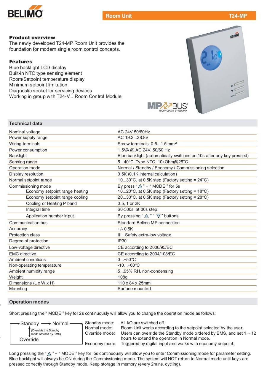 T24-MP温控器技术资料