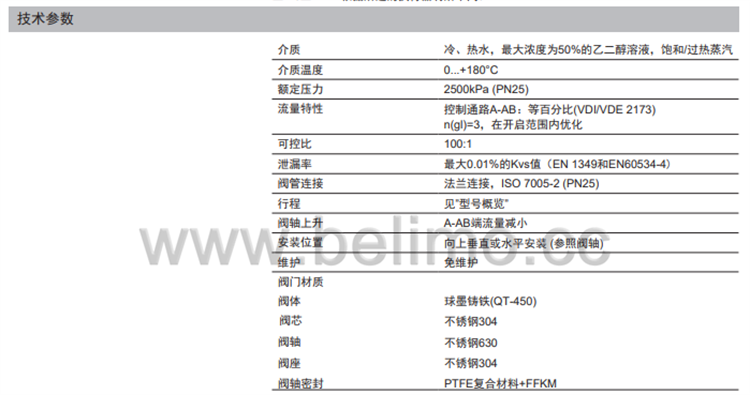 瑞士belimo搏力谋两通法兰座阀 EXT-TI-H625XS-L