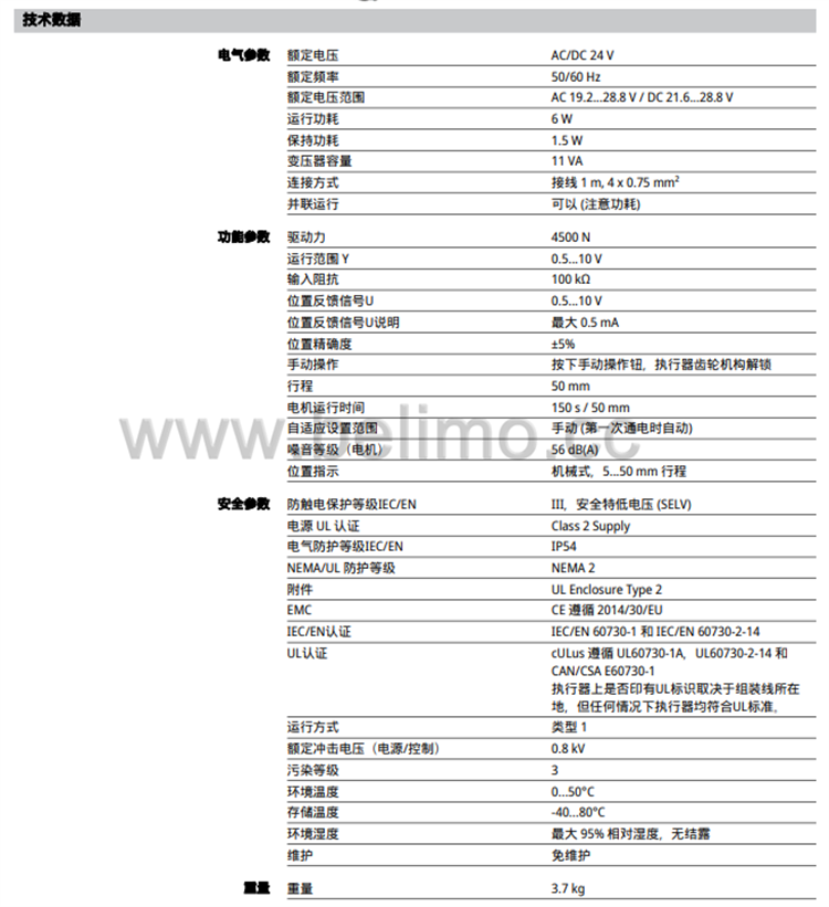 调节型座阀执行器RV24A-SZ