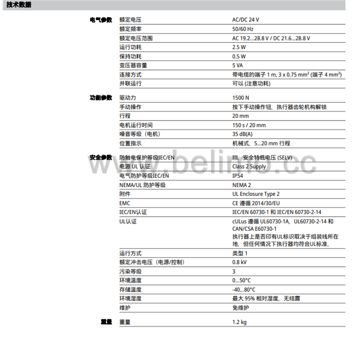 开关型座阀执行器 SV24A-TPC