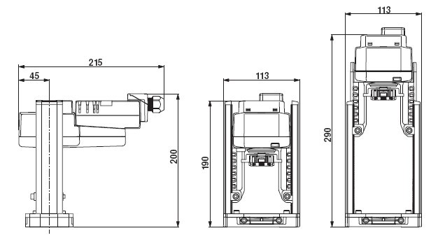 SV230A-RE直行程电动执行器尺寸图