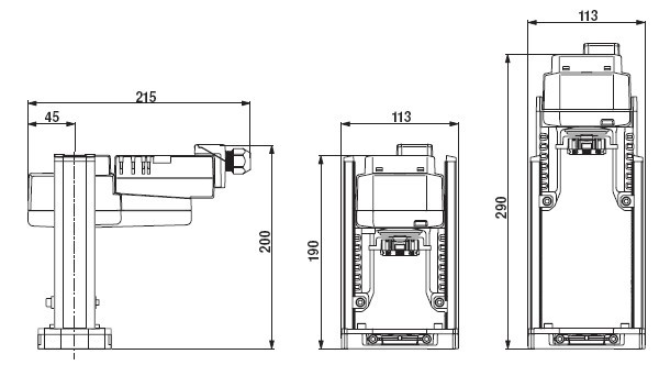 NV24A-RE电动执行器尺寸图