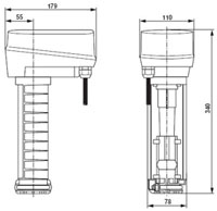 AV24-MFT-R电动执行器尺寸图