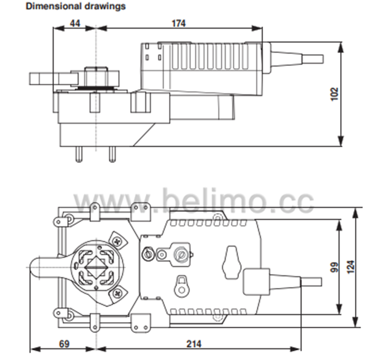 瑞士BELIMO搏力谋 调节型蝶阀执行器 GRK24A-MF-5