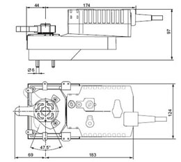 GRKU24-MF-5执行器尺寸图