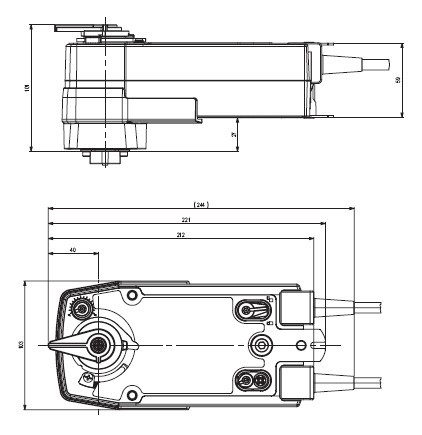 SRFU-S2-5弹簧复位阀门执行尺寸图