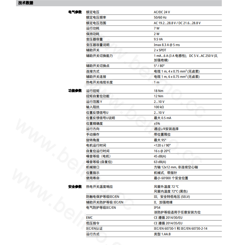 搏力谋防火排烟风门执行器专为通风、空调系统中的排烟应用和防火排烟风门控制应用而设计,在177°C 下,其扭矩范围为 2 Nm 至 40 Nm。为了在所有情况下确保尽可能高的安全性,搏力谋防火排烟执行器符合美国关于商业楼宇的所有规范,在 177°C 条件下通过了 UL 555 及 UL 555S 认证,并与经过认证的风门组装,通过了 30,000 次开-关循环测试。搏力谋防火排烟风门执行器优于 UL 规定的在风门静负载条件下达到 20,000 次循环的要求。搏力谋防火排烟风门执行器专为通风、空调系统中的防火、排烟和同时防火排烟操作而设计,具有超广扭矩范围。搏力谋防火排烟执行器是生命安全系统中必不可少的部分,具有高性能、低功耗的特性,并符合生命安全准则和标准
