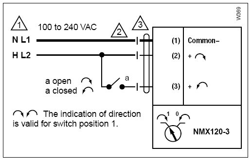 NMX120-3电动风阀执行器接线图