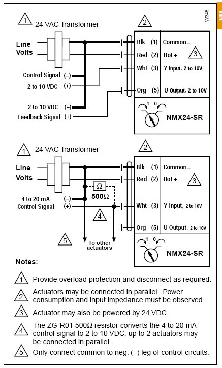 NMX24-SR-T电动风门执行器接线图