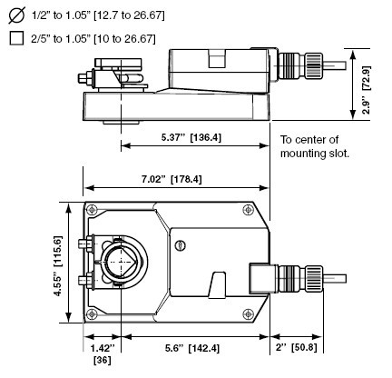 AMQB24-MFT电动执行器尺寸图