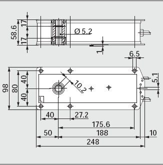 BFG24防火排烟电动执行器尺寸图