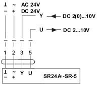 belimo球阀执行器SR24A-SR-5安装接线图