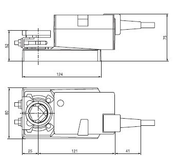 LMQU24-SR执行器尺寸图