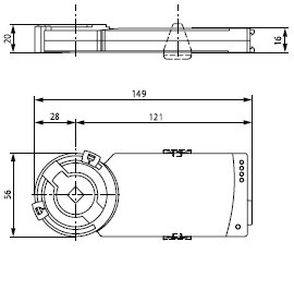 CMU230-F10 RES风门执行器尺寸图