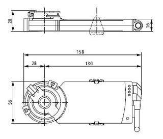 CMU24-SR-R风门调节执行器尺寸图