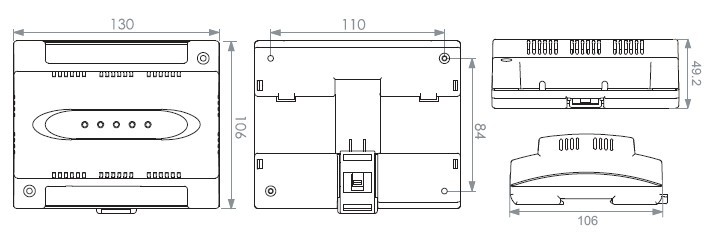 T24-V02LON控制模块尺寸图