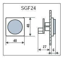 BELIMO控制器SGF24尺寸图
