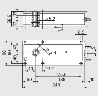 BF230弹簧复位电动执行器尺寸图